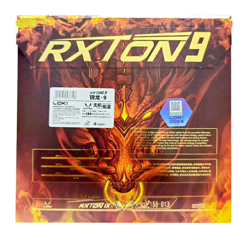LOKI RXTON 9 Borracha de Tênis - Table Tennis Association avaliação e preço