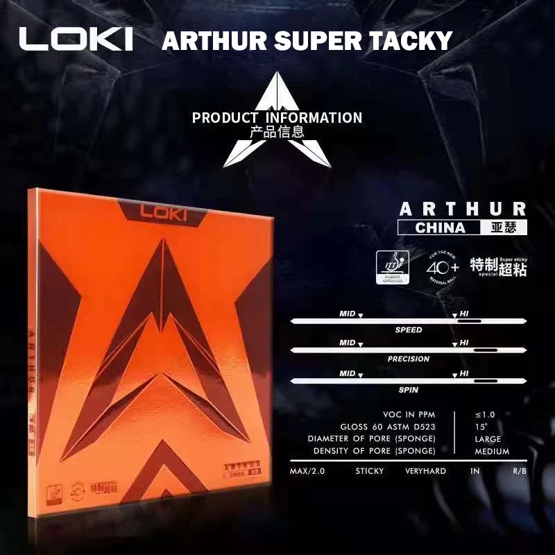 LOKI ARTHUR-Borracha pegajosa  - Table Tennis Association avaliação e preço